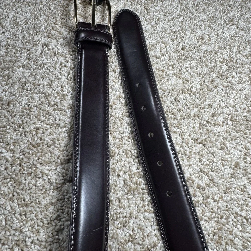 Jos. A. Bank Mens Size 44 Burgundy Classic Brass Hardware NWT‎ 5 Hole Belt